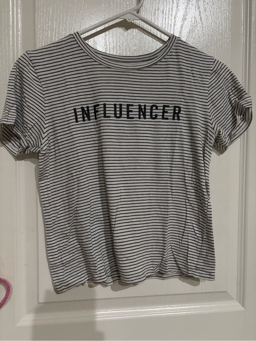 Influencer Striped Tee - Black & White